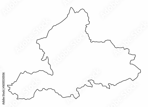 Gelderland province outline map
