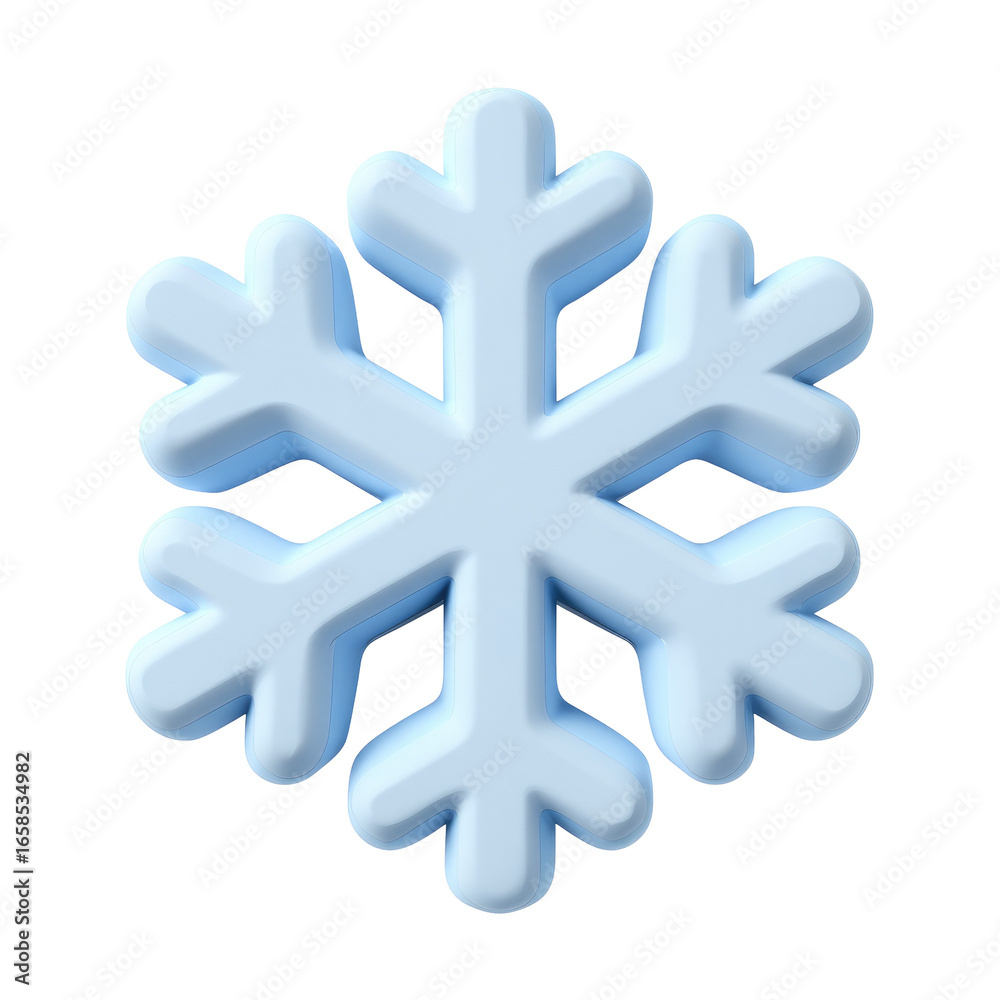 Obraz premium Light blue, stylized snowflake graphic (1)