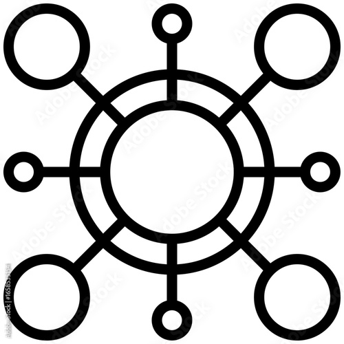 Decentralized icon isolated on white background. vector illustration icon for Blockchain technology