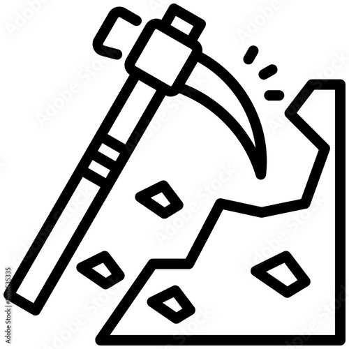 Mining icon isolated on white background. vector illustration icon for Blockchain technology