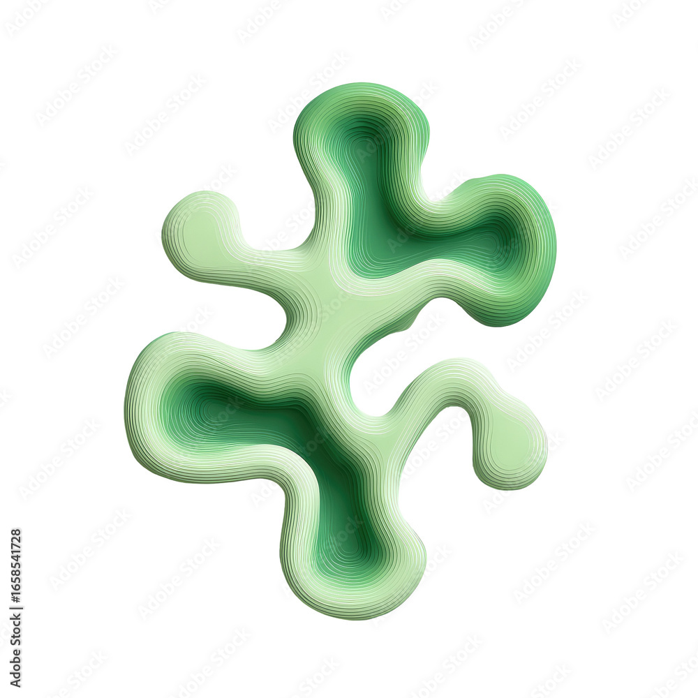Obraz premium Abstract, light green, organic shape