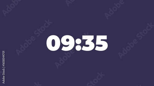 10 minute timer countdown animation from 10 minute to 0 minute on black background. Modern flat design. 4K. Perfect for business, countdowns, event.
