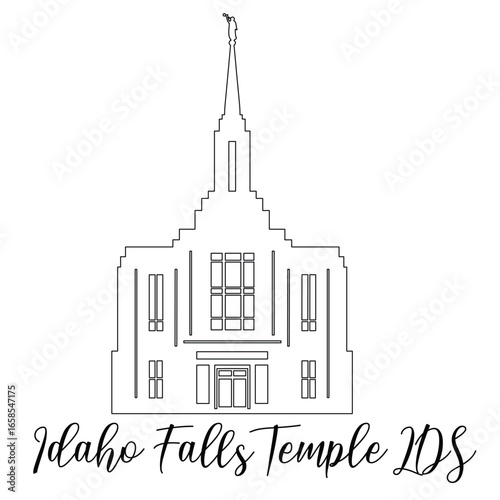 Idaho falls  LDS Temple sketch, Religious clipart, Church Cricut 