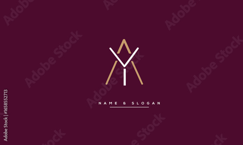 AY, YA, A, Y Abstract Letters Logo Monogram