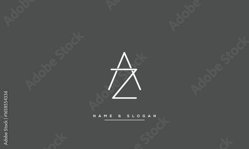 AZ, ZA, A, Z Abstract Letters Logo Monogram