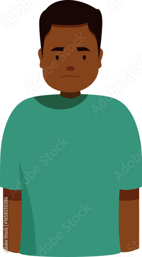 Young black man showing disappointment and frustration with a sad expression