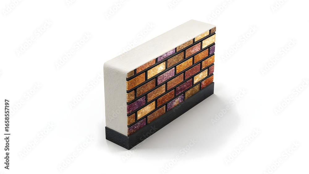Obraz premium Modern rectangular device with brick pattern design