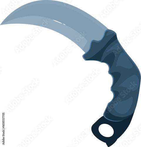 Karambit featuring a curved blade and ergonomic handle, ideal for martial arts or combat sports