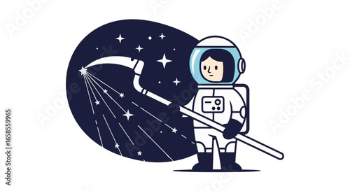 Astronaut Harvesting Stars