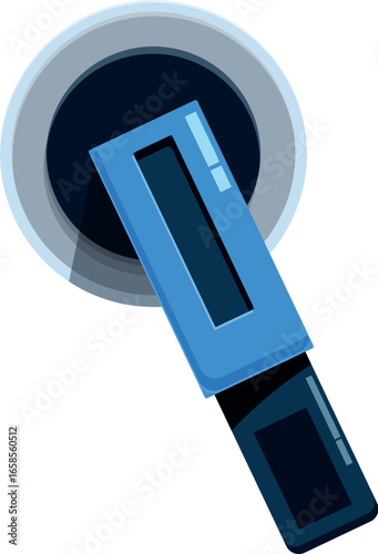 Electronic key opening smart lock using wireless technology, futuristic access control system