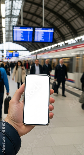 Wallpaper Mural man holding a tablet computer in the airport Torontodigital.ca