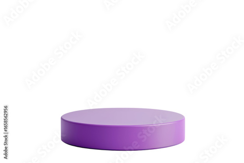 Purple cylindrical podium, stage for product display, presentation