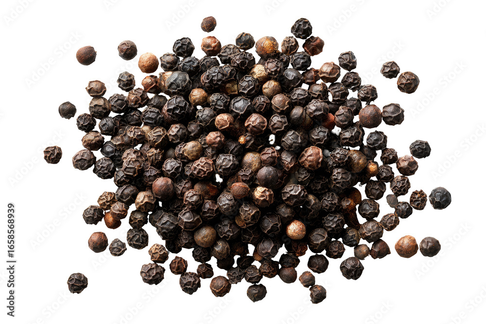 Close-up of a cluster of black peppercorns Close-up of a cluster of black peppercorns