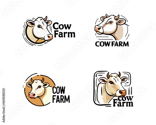 Printcow logo silhouette collection set