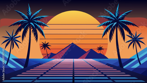 palm trees on the beach