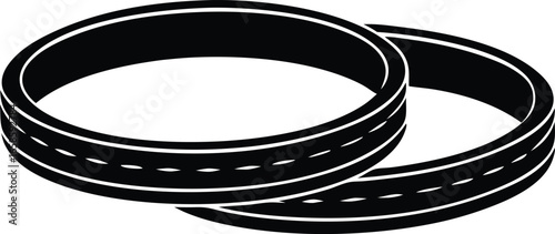 bangles silhouette vector illustration