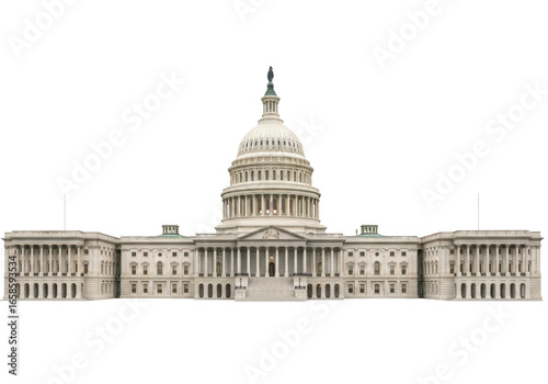 Iconic united states capitol building illuminated at night a symbol of american government transparent background