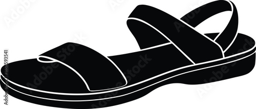 sandals silhouette vector illustration