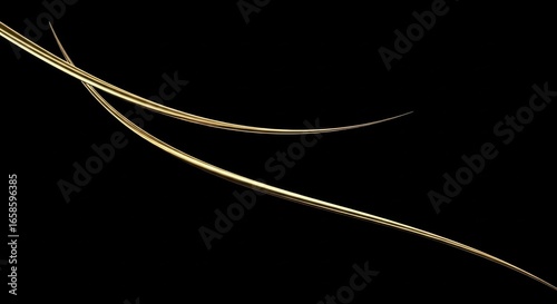 Abstract glowing lines delicate swirls of light create mesmerizing visuals on black