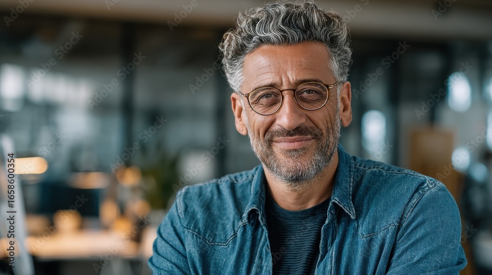 portrait of happy mature businessman wearing spectacles and looking at camera multiethnic satisfied man feeling confident in a creative office successful middle eastern business man smiling no logos portrait of happy mature businessman wearing spectacles and looking at camera multiethnic satisfied man feeling confident in a creative office successful middle eastern business man smiling no logos