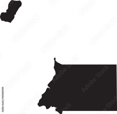 Equatorial Guinea map vector silhouette