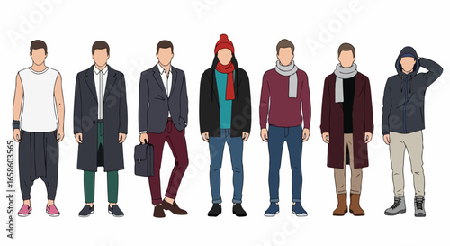 Diverse Mens Fashion Styles - A Collection of Outfits and Looks.