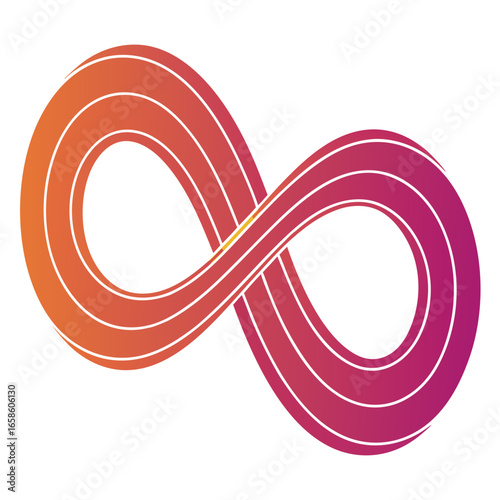Colorful infinity symbol with gradient effect