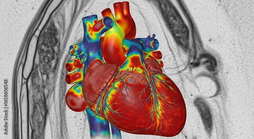 Advanced Cardiac Analysis using a 3D Heart Model over an MRI Scan