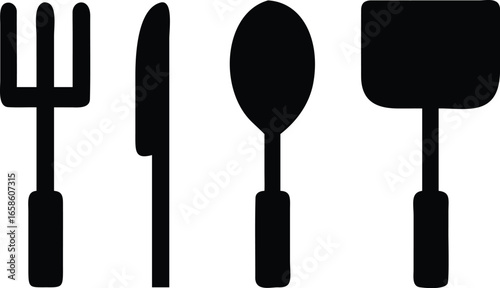 Collection of kitchen utensils and cooking tools vector graphics