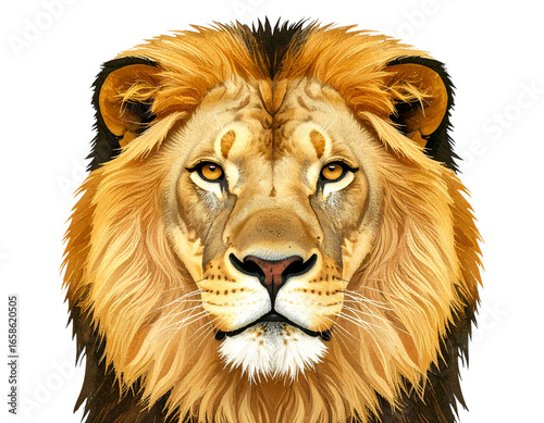  Lion in Roaring Pose with Open Mouth, Side Profile Angle, Transparent PNG,And transparent the background.