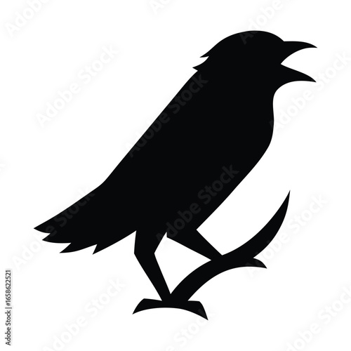 Wallpaper Mural Raven Silhouette Vector – Black Crow Bird Clipart Torontodigital.ca
