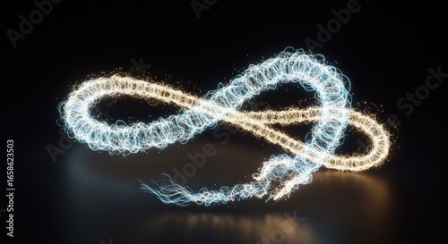 Infinity symbol glowing