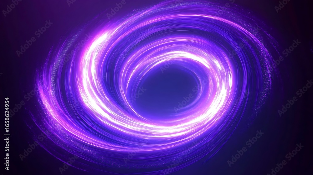 Naklejka premium Abstract swirling vortex of neon light