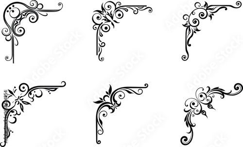 Vintage Calligraphic Decorative Elements and Ornaments Set	
