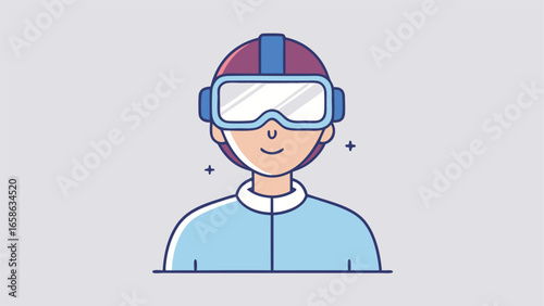 VR goggles in a minimal setting