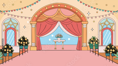 Elegant indoor venue ready for a special event