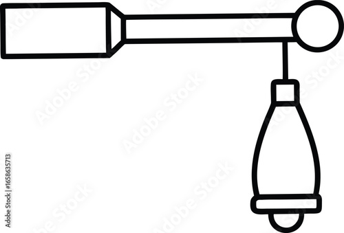 Slit Lamp Accessory Flat Lay Ophthalmology Diagnostic Tool on White Background Vector Design