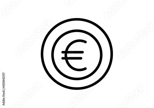 euro coin vector illustration