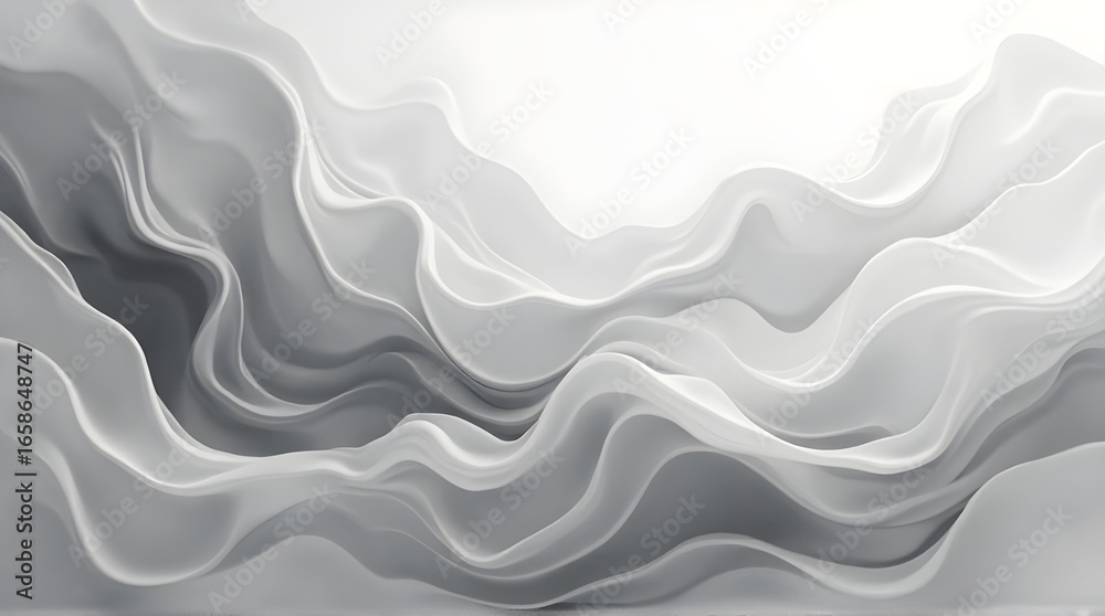 Fototapeta premium Soft gray textures, flowing patterns, minimalist forms, subtle elegance.