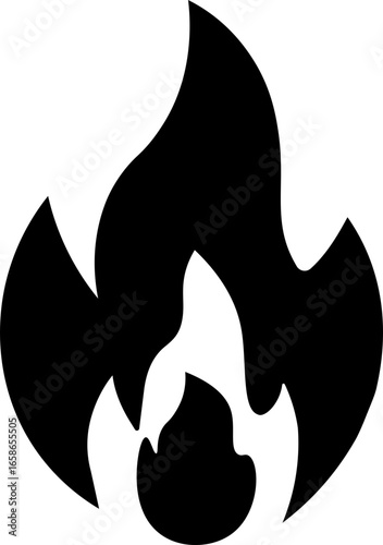 Flame Icons, Flame Vector Icon. Simple flat burning fire silhouette collection. Hot energy symbol for graphic design, Vector Illustration