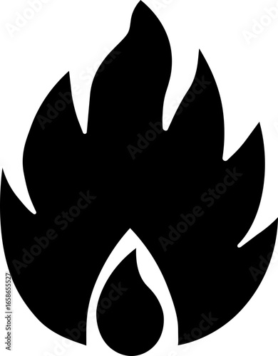 Flame Icons, Flame Vector Icon. Simple flat burning fire silhouette collection. Hot energy symbol for graphic design, Vector Illustration