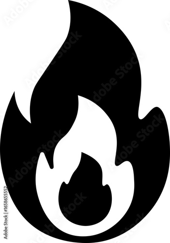 Flame Icons, Flame Vector Icon. Simple flat burning fire silhouette collection. Hot energy symbol for graphic design, Vector Illustration