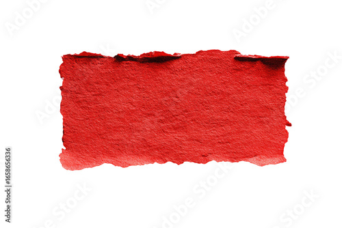 Wallpaper Mural A vibrant red, torn piece of paper against a black background.  Rough edges, textured surface Torontodigital.ca