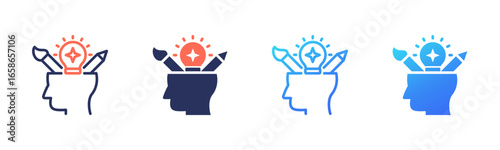 Creativity icon sheet multi style collection