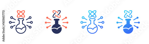 Laboratory icon sheet multi style collection