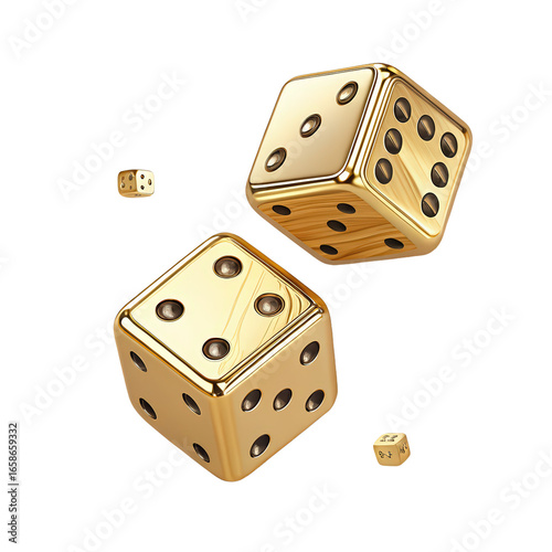 Falling gold dice isolated on transparent background PNG golden die single die action PNG casino dice game piece PNG gambling dice roll PNG transparent background image