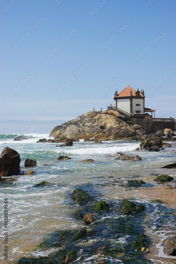 Fototapeta premium The Chapel do Senhor da Pedra, Arcozelo, not far from Porto, Portugal