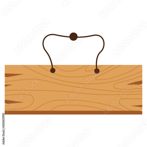 Isolated wooden boards and banners, wooden planks, old wood vector
