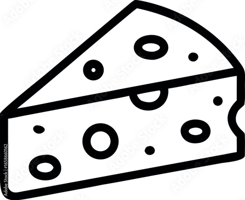 cheese line art vector icon for food apps and websites 