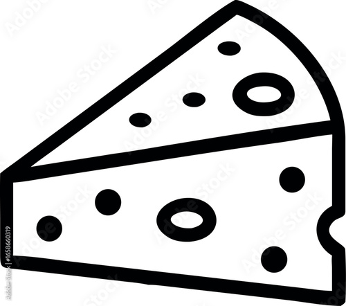 cheese line art vector icon for food apps and websites 